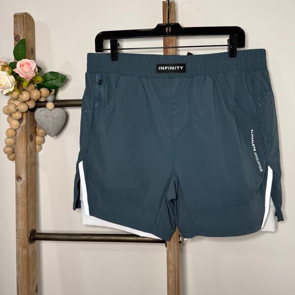 Alphalete Infinity Speed Short Green Shorts Size X Large - Picture 1 of 10